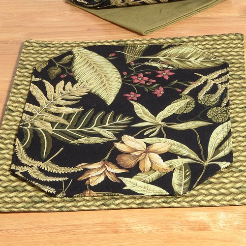 Tropical Noir Floral Placemats - Set Of 4 - Image 2