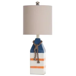 Orange Striped Buoy Table Lamp