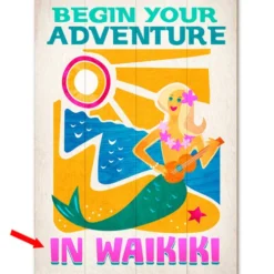 Mona Mermaid Blonde Personalized Sign