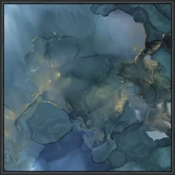 Underwater Waves Framed Canvas