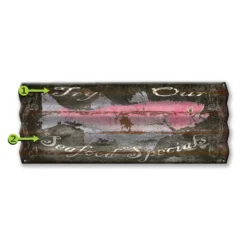 Striper Bass Personalized Corrugated Metal Sign