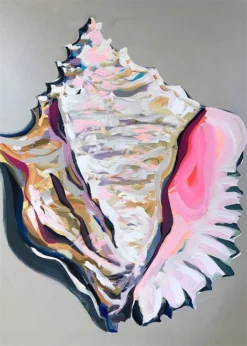 Colorful Conch Canvas Wall Art