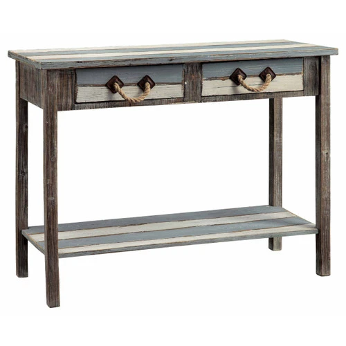 Nantucket 2 Drawer Weathered Wood Console