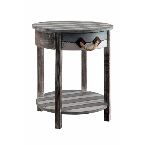 Newport Weathered Wood Accent Table