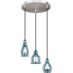 Laguna Breeze 3 Light Pendant Light - Nickel
