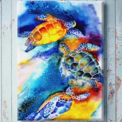 Tortoise Trio Canvas Art