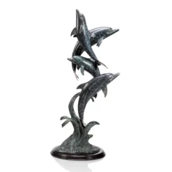 Synchronized Swimming Dolphin Statue
