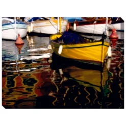 Yellow Boat Indoor/Outdoor Canvas Art