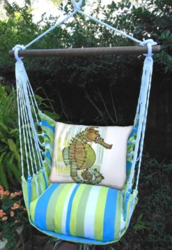 Seahorse Beach Boulevard Stripe Swing Set
