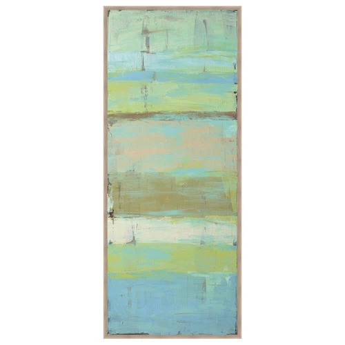 Seafoam Abstract II Framed Canvas