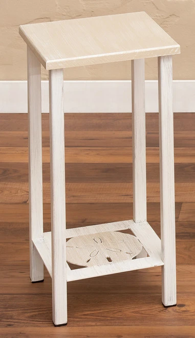 Weathered White Sand Dollar Accent Table