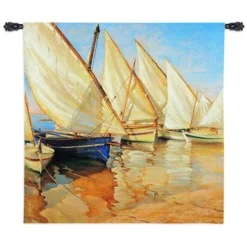 White Sails I Medium Wall Tapestry