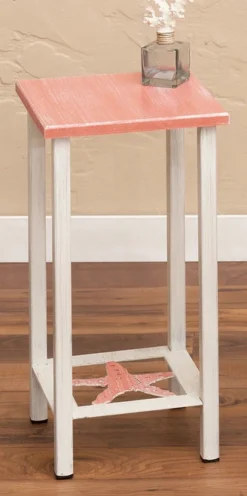 Weathered Coral Starfish Accent Table