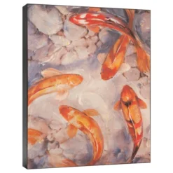 Vibrant Koi II Gallery Wrapped Canvas