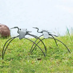 Flying Cranes Statuary - Set Of 2