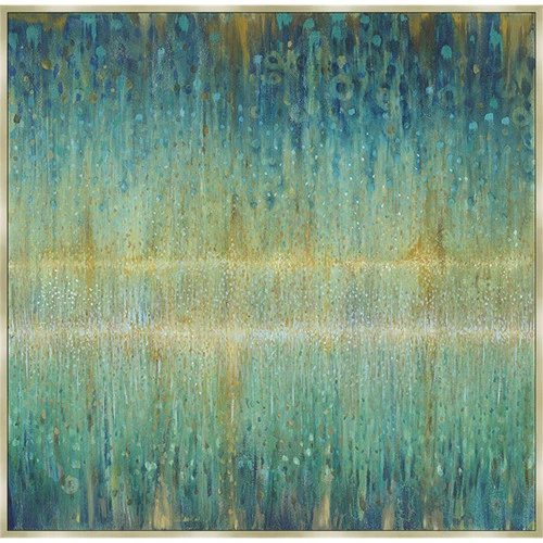 Abstract Mist Framed Canvas