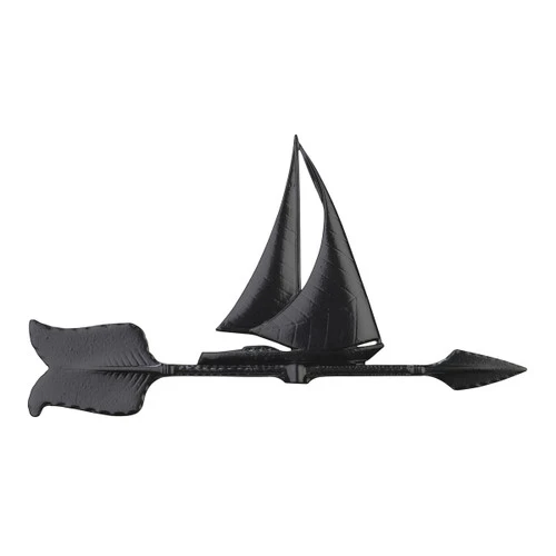Black Sailboat Accent Weathervane - 24 Inch - Image 2
