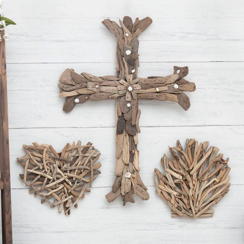 Coastal Driftwood Clam Wall Art - Image 2