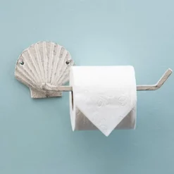 Whitewater Shell Cast Iron Toilet Paper Holder