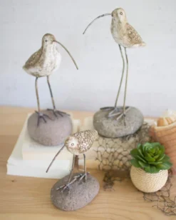 Rocky Shorebirds Statuaries - Set Of 3
