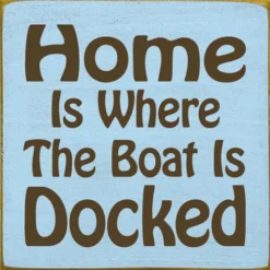 Boat Home Blue Wall Art